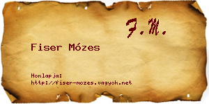 Fiser Mózes névjegykártya